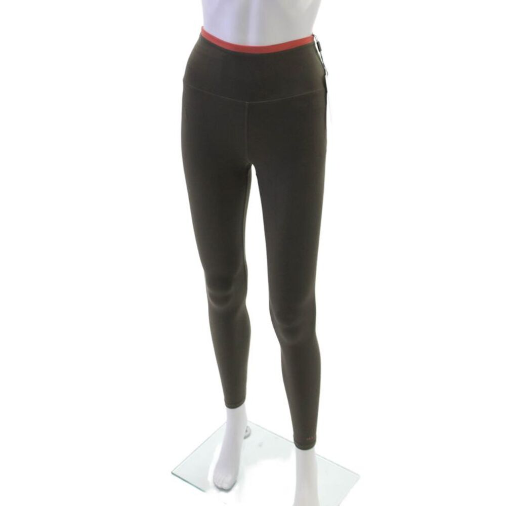 PE Nation Women Ankle Leggings Green Nylon Blend Size S